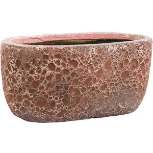 Lava Relic Pink ovale bloempot binnen 31x18x15 cm