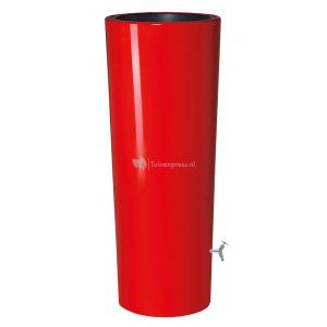 Garantia regenton met bloembak 350 liter rood