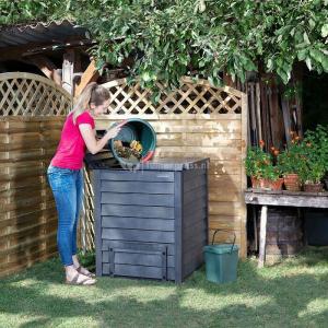 Garantia compostbak Thermo-Wood 600L bruin-zwart