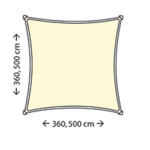 Nesling Coolfit schaduwdoek vierkant antraciet 3.6 x 3.6 x 3.6 meter