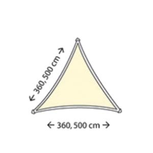 Nesling Coolfit schaduwdoek driehoek zand 3.6 x 3.6 x 3.6 meter