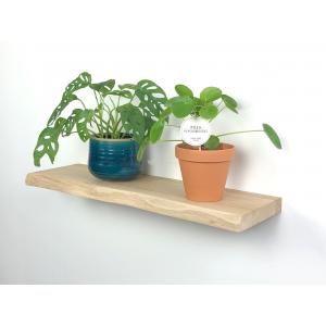 Zwevende wandplank eiken boomstam 30 x 20 cm