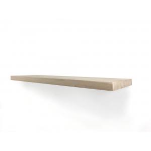 Zwevende wandplank eiken recht 100 x 25 cm