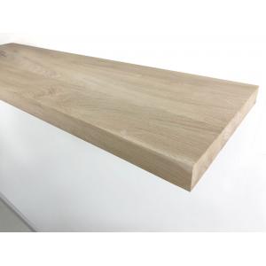 Zwevende wandplank eiken recht 100 x 30 cm