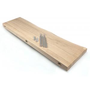 Zwevende wandplank eiken boomstam 150 x 20 cm