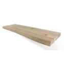 Zwevende wandplank eiken boomstam 140 x 30 cm