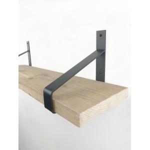 Steigerhout wandplank gebruikt 60 x 20 cm inclusief plankdragers