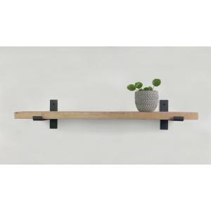 Steigerhout wandplank gebruikt 75 x 20 cm met industriele plankdragers