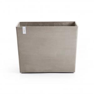 Ecopots Paris op wielen kunststof bloempot Taupe - Ø 81,6 cm