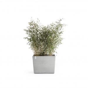 Ecopots Paris op wielen kunststof bloempot Wit/Grijs - Ø 81,6 cm