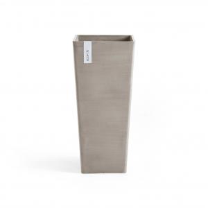 Ecopots Rotterdam High kunststof bloempot Taupe - Ø 30,3 cm