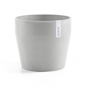 Ecopots Sankara kunststof bloempot Wit/Grijs - Ø 37,1 cm