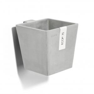 Ecopots Manhattan Wall kunststof bloempot Wit - Ø 13,4 cm