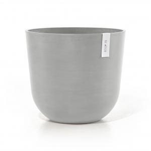 Ecopots Oslo met waterreservoir kunststof bloempot Wit/Grijs - Ø 42,8 cm