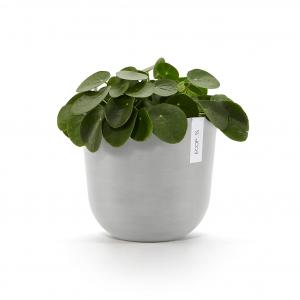 Ecopots Oslo kunststof bloempot Wit/Grijs - Ø 23,4 cm