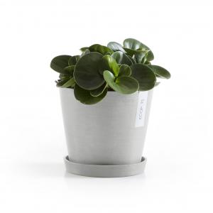 Ecopots Amsterdam kunststof bloempot Grijs/Wit - Ø 18 cm