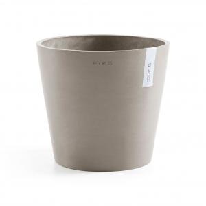 Ecopots Amsterdam kunststof bloempot Taupe - Ø 27,3 cm