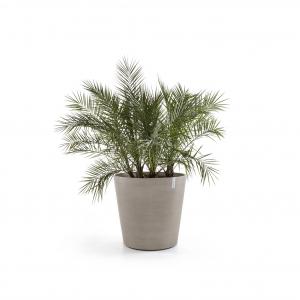 Ecopots Amsterdam op wielen kunststof bloempot Taupe - Ø 75,6 cm