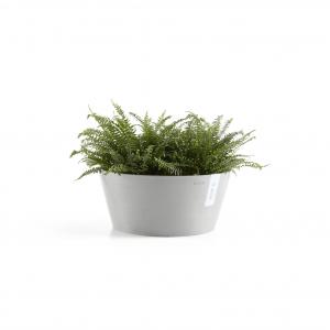 Ecopots Frankfurt kunststof bloempot Wit/Grijs - Ø 38,8 cm