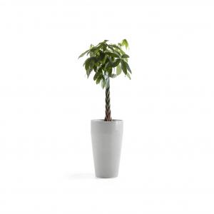 Ecopots Sankara High kunststof bloempot Wit/Grijs - Ø 42,5 cm