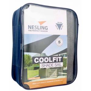 Nesling Coolfit schaduwdoek driehoek olijf 3.6 x 3.6 x 3.6 meter