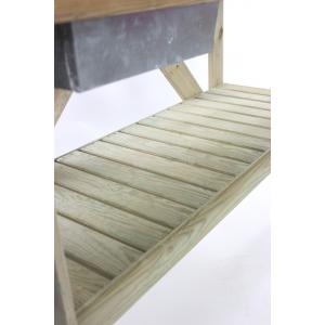 Express oppottafel met zinken bak 122x46x52 cm
