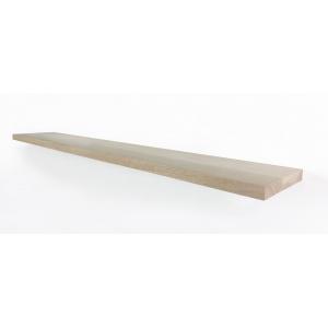 Zwevende wandplank eiken recht 120 x 20 cm - 25 mm