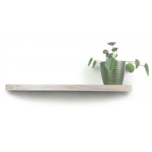 Zwevende wandplank eiken recht natuurlijk wit 100 x 25 cm