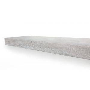 Zwevende wandplank eiken recht natuurlijk wit 100 x 25 cm