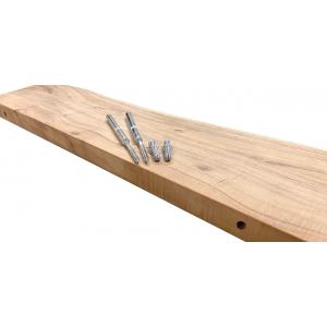 Zwevende wandplank acacia boomstam 100 x 30 cm