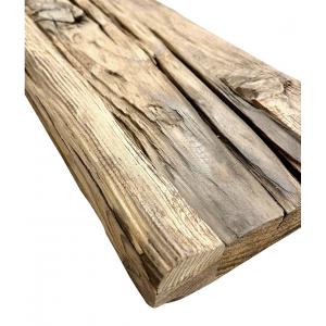 Zwevende rustiek eiken spoorweg wandplank 100 x 30 cm