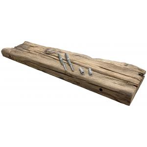 Zwevende rustiek eiken spoorweg wandplank 80 x 20 cm