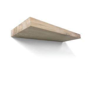 Zwevende wandplank eiken recht 170 x 20 cm