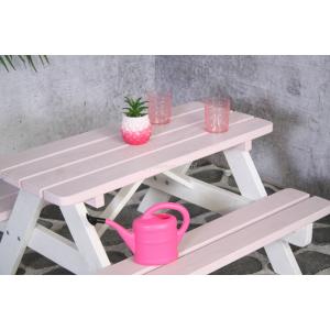 Kinderpicknicktafel Minnie roze/wit