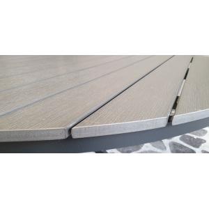 SenS-line Jersey tuintafel grijs rond 140 cm