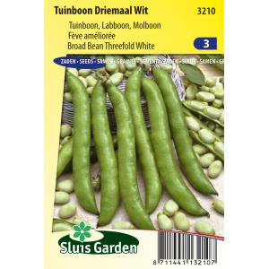 Tuinboon zaden - Driemaal Wit