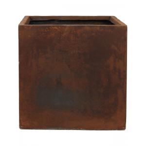 Ter Steege Static Cube vierkante plantenbak 43x43x43 cm roest